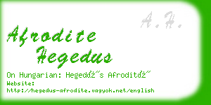 afrodite hegedus business card